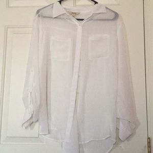 Sheer White Blouse